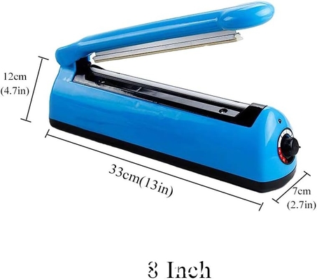 Impulse Bag Sealer,Impulse Heat Sealer,Manual Poly Bag Heat Sealer Heat Seal Closer With 1 Replacement Kit