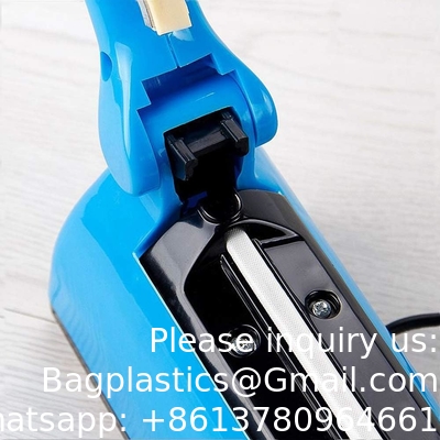 Impulse Bag Sealer,Impulse Heat Sealer,Manual Poly Bag Heat Sealer Heat Seal Closer With 1 Replacement Kit