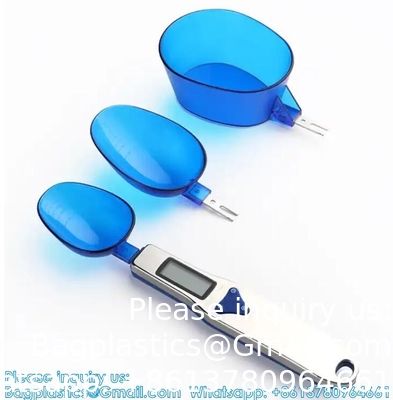 Kitchen Scale Spoon Gram Measuring Spoon, 500g/0.1g Blue Cute Digital Weight Scale Spoon Milligram Measuring Scoop