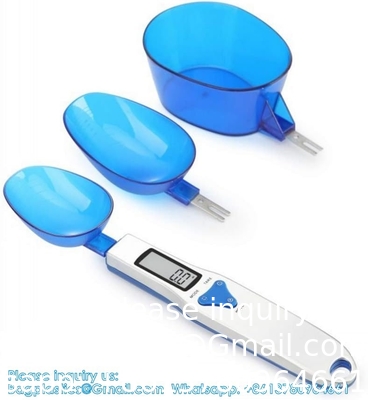 Kitchen Scale Spoon Gram Measuring Spoon, 500g/0.1g Blue Cute Digital Weight Scale Spoon Milligram Measuring Scoop