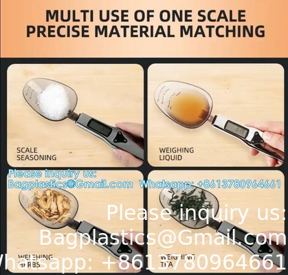 Kitchen Scale Spoon Gram Measuring Spoon, 500g/0.1g Blue Cute Digital Weight Scale Spoon Milligram Measuring Scoop