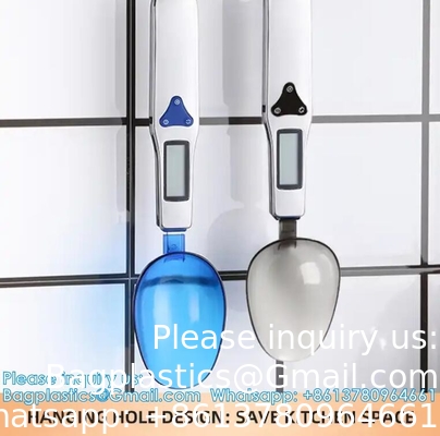 Kitchen Scale Spoon Gram Measuring Spoon, 500g/0.1g Blue Cute Digital Weight Scale Spoon Milligram Measuring Scoop