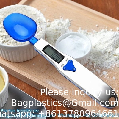 Kitchen Scale Spoon Gram Measuring Spoon, 500g/0.1g Blue Cute Digital Weight Scale Spoon Milligram Measuring Scoop