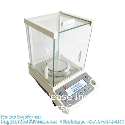 0.0001g Laboratory Scale, High Precision Lab Analytical Balances With Plastic Windshield, LCD Display Electronic