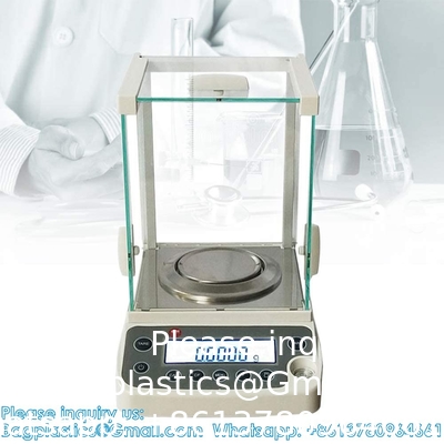 0.0001g Laboratory Scale, High Precision Lab Analytical Balances With Plastic Windshield, LCD Display Electronic