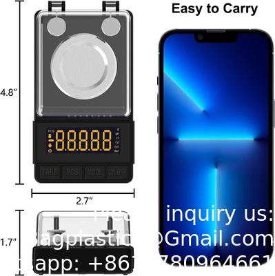 Digital Milligram Scale 50g/0.001g, Compact Mg Scale With 20g Calibration Weight And Accessories, Black Powder Scale
