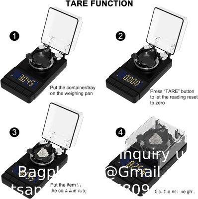 Digital Milligram Scale 50g/0.001g, Compact Mg Scale With 20g Calibration Weight And Accessories, Black Powder Scale