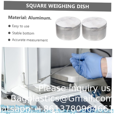 Aluminum Box Weighing Dish Narrow Spout Sampling Weighing Soil Collection Jar Aluminum Scale Pan Lab Measuring