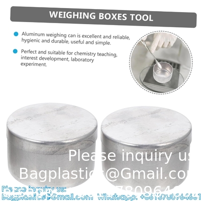 Aluminum Box Weighing Dish Narrow Spout Sampling Weighing Soil Collection Jar Aluminum Scale Pan Lab Measuring