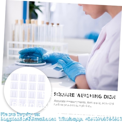Weighing Pan Plates Disposable Square Tray Plastic Pallet Small Weigh Boats Chemistry Powder Scale White Anti-Static