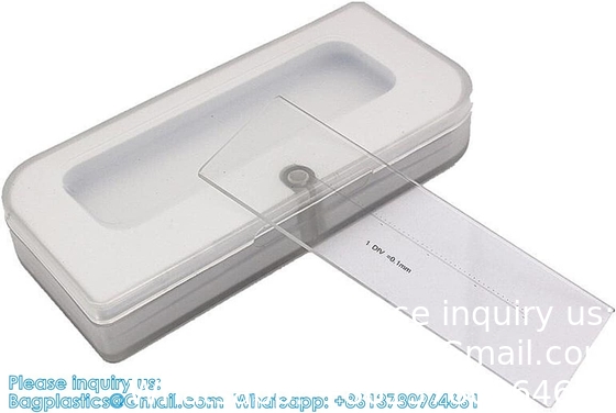 Lab Microscope Slides DIV 0.1 Mm Calibration Slide Length 50 Mm Horizontal Scale Ruler-Linear Scale Stage Micrometer