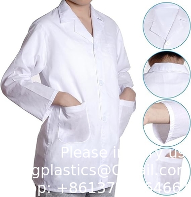 Doctor Scientist Costume Kids Lab Coat And Goggles Children Dress Up Kit With ID Card Magnifying Glass For Halloween