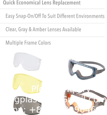 Safety Goggles With Clear HydroShield Anti-Fog Lens, Grey Body &amp; Neoprene Headband