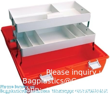 3-Layers Plastic Portable Storage Box,Household Plastic Craft Supply Box With Handle,Multifunctional Storage Boxes