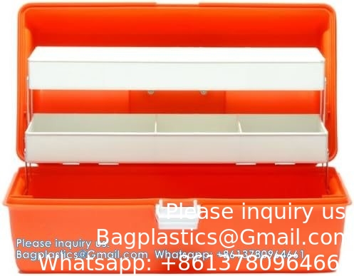 3-Layers Plastic Portable Storage Box,Household Plastic Craft Supply Box With Handle,Multifunctional Storage Boxes