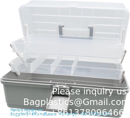 Sewing Box Three Layers, Plastic Craft Organizers And Storage, Multifunction Craft Box/Organizer Box/First Aid