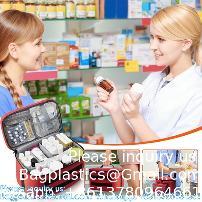 Medicine Storage Bag, Pill Bottle Organizer With Medication Cooler Bag And Small Pouch, Medical Bag For Emergency