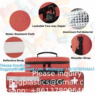 Medicine Storage Bag, Pill Bottle Organizer With Medication Cooler Bag And Small Pouch, Medical Bag For Emergency