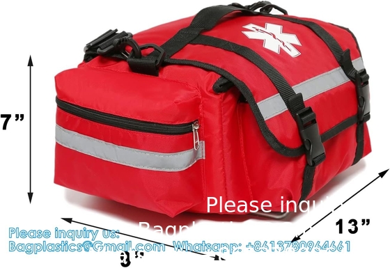 First Aid Bag Empty Trauma Medical Bag Emergency First Responder Bag Organizer EMS EMT Shoulder Carry Bag 13 X9 X7