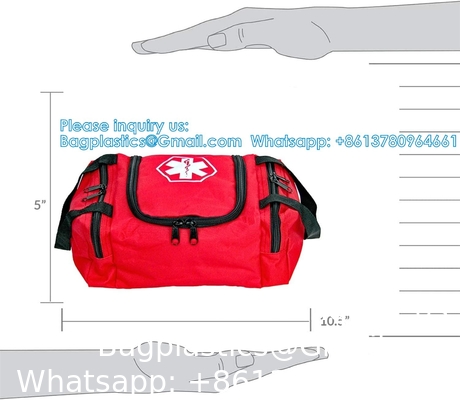First Aid Bag Empty Trauma Medical Bag Emergency First Responder Bag Organizer EMS EMT Shoulder Carry Bag 13 X9 X7