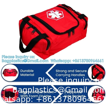 First Aid Bag Empty Trauma Medical Bag Emergency First Responder Bag Organizer EMS EMT Shoulder Carry Bag 13 X9 X7