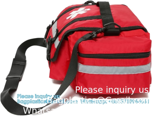 First Aid Bag Empty Trauma Medical Bag Emergency First Responder Bag Organizer EMS EMT Shoulder Carry Bag 13 X9 X7