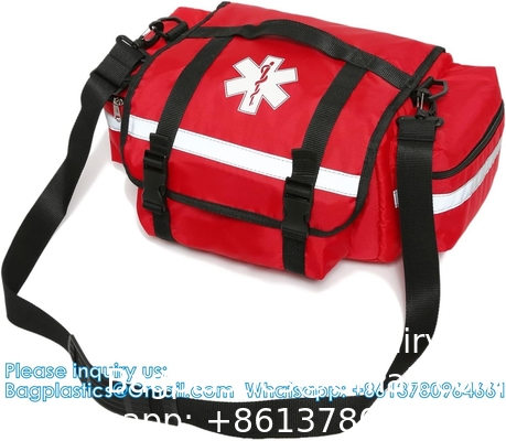 First Aid Bag Empty Trauma Medical Bag Emergency First Responder Bag Organizer EMS EMT Shoulder Carry Bag 13 X9 X7