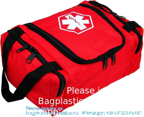 First Aid Bag Empty Trauma Medical Bag Emergency First Responder Bag Organizer EMS EMT Shoulder Carry Bag 13 X9 X7