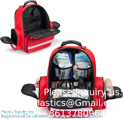 First Responder Bag Trauma Backpack Empty, Medical Emergency Kits Storage Jump Bag Pack For EMT, EMS, Police