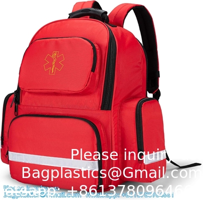 First Responder Bag Trauma Backpack Empty, Medical Emergency Kits Storage Jump Bag Pack For EMT, EMS, Police