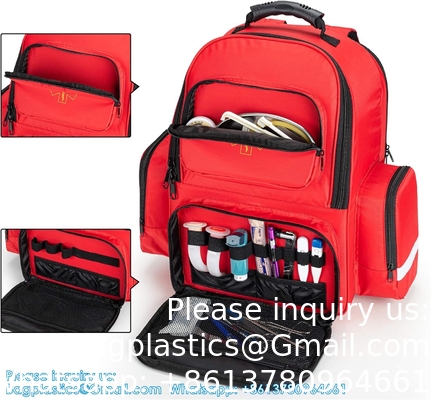 First Responder Bag Trauma Backpack Empty, Medical Emergency Kits Storage Jump Bag Pack For EMT, EMS, Police