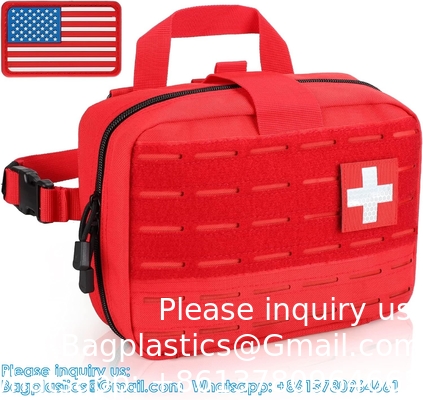 Tactical Molle Medical Pouch Of Upgraded Size, First Aid Pouch Large Capacity IFAK Pouch Molle EMT Pouch Detachable