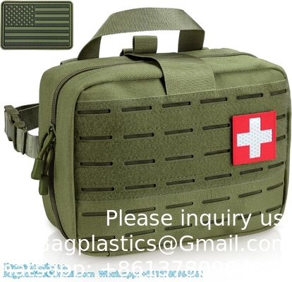 Tactical Molle Medical Pouch Of Upgraded Size, First Aid Pouch Large Capacity IFAK Pouch Molle EMT Pouch Detachable