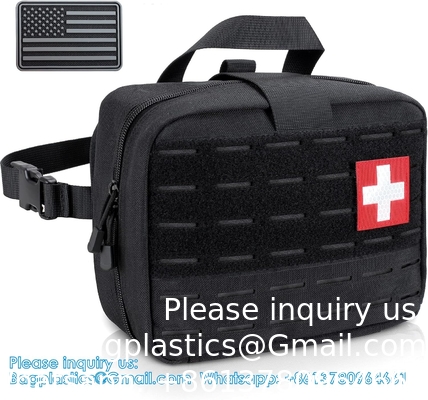 Tactical Molle Medical Pouch Of Upgraded Size, First Aid Pouch Large Capacity IFAK Pouch Molle EMT Pouch Detachable