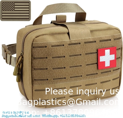 Tactical Molle Medical Pouch Of Upgraded Size, First Aid Pouch Large Capacity IFAK Pouch Molle EMT Pouch Detachable