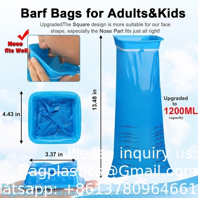 Emesis Bag, Disposable Vomit Bags, Aircraft &amp; Car Sickness Bag, Nausea Bags For Travel Motion Sickness (Blue)