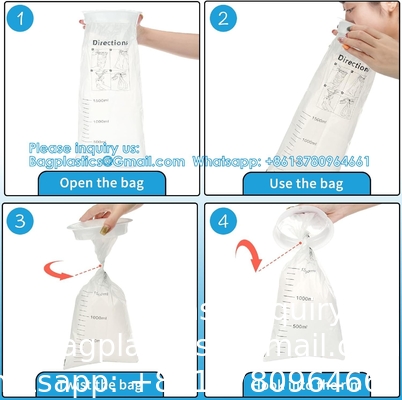 Vomit Bags Disposable Barf Bags 10Pack,1500ml White High Density Emesis Bags With Snap,Perfect For Morning Sickness