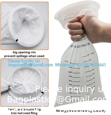 Vomit Bags Disposable Barf Bags 10Pack,1500ml White High Density Emesis Bags With Snap,Perfect For Morning Sickness