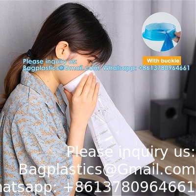 Vomit Bags Disposable Barf Bags 10Pack,1500ml White High Density Emesis Bags With Snap,Perfect For Morning Sickness