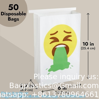 Airplane Vomit Barf Bags - Disposable Air Sickness Bags Vomit Bags For Car, Uber, Travel