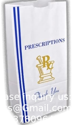 Pharmacy Bag, Prescription Bag 8&quot; x 5&quot; x 17”Pharmacy Paper Bag  Medicine Container, Medication Pack