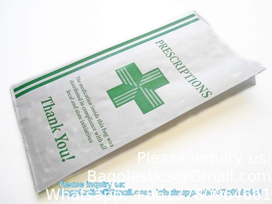 Pharmacy Bag, Prescription Bag 8&quot; x 5&quot; x 17”Pharmacy Paper Bag  Medicine Container, Medication Pack