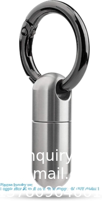Titanium Pill Case Waterproof Pill Fob For Emergency Aspirin &amp; Nitroglycerin For Travel Purse Pocket