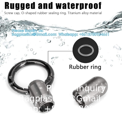 Titanium Pill Case Waterproof Pill Fob For Emergency Aspirin &amp; Nitroglycerin For Travel Purse Pocket