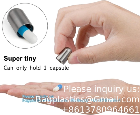 Titanium Pill Case Waterproof Pill Fob For Emergency Aspirin &amp; Nitroglycerin For Travel Purse Pocket