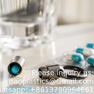 Titanium Pill Case Waterproof Pill Fob For Emergency Aspirin &amp; Nitroglycerin For Travel Purse Pocket