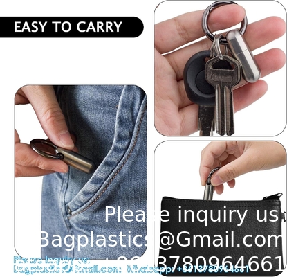 Titanium Pill Case Waterproof Pill Fob For Emergency Aspirin &amp; Nitroglycerin For Travel Purse Pocket