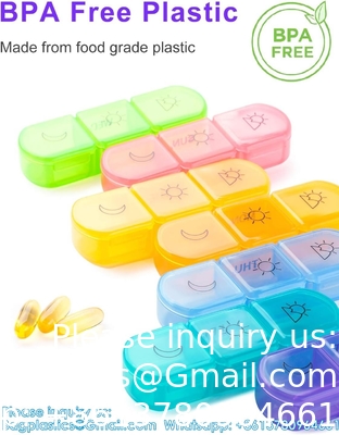 Extra Large Weekly Pill Organizer, 7 Days Pill Case Travel Daily Pill Box Portable Medicine Organizer Compartment