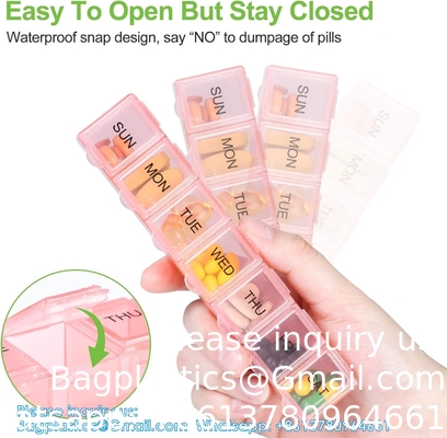 Extra Large Weekly Pill Organizer, 7 Days Pill Case Travel Daily Pill Box Portable Medicine Organizer Compartment