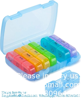 Extra Large Weekly Pill Organizer, 7 Days Pill Case Travel Daily Pill Box Portable Medicine Organizer Compartment